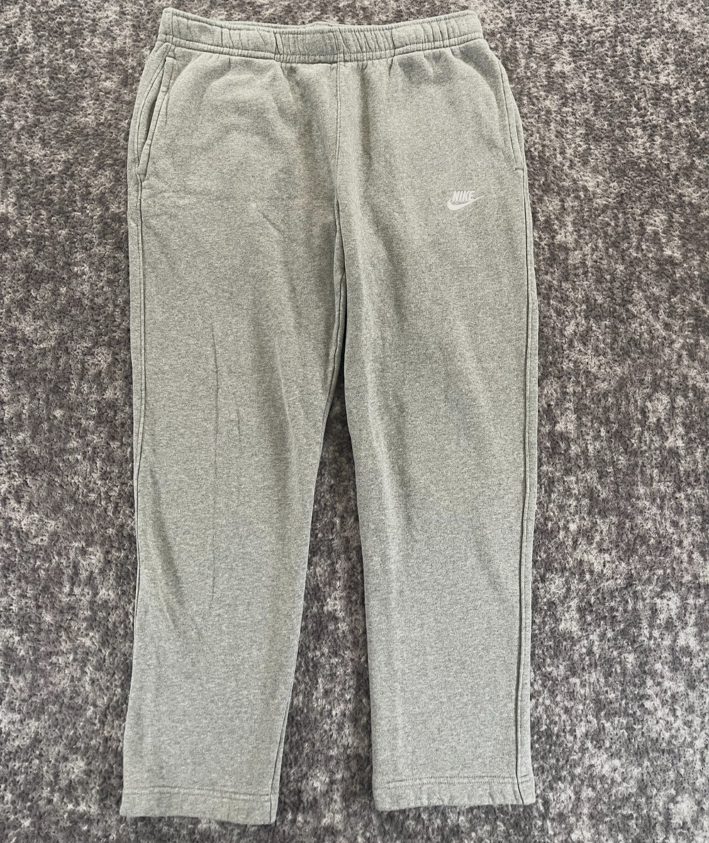 Nike Mens L Gray Jogger Fleece Elastic Waist Drawstring Pockets Pants BV2707-063